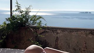 Hungry brunette solo masturbation