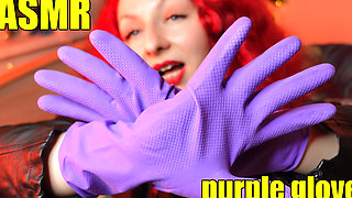 ASMR sounding: kitchen rubber gloves fetish