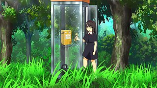 Bus Stop's Groping with a Hot Busty Schoolgirl - Hentai
