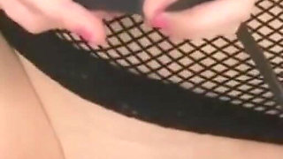 Fantastic Busty Young Girl Enjoys with a Sex Machine Fucking Her Shaved Pussy