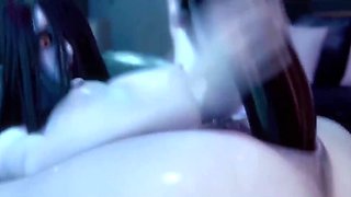 3d nightmare bitch riding on the big cock and getting plowed