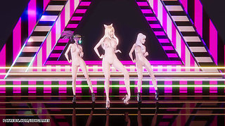 Babymonster - Forever - Ahri, Akali, Evelynn Sexy Naked Dance League of Legends Hentai Uncensored