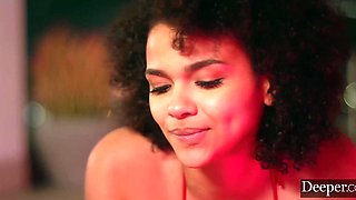 Sensual threesome with perfect Ebony babes Shy Alina and Harley