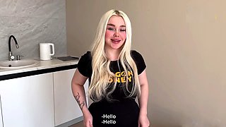 After yoga, blondessa asks for a hard penetration and gets filled with cum in her milf pussy