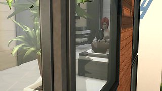 Puppy Gimp Gets His Balls Busted By Mistress - Sims 4 With Car Toon