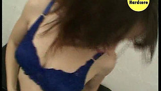 Gorgeous Girl Strips off Her Lingerie and Sucks a Big Dick