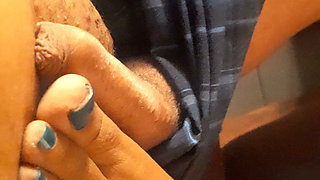Busty Indian MILF Gives Hubby a Footjob