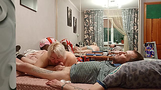 gentle blowjob and hot cum in neighbor's mouth