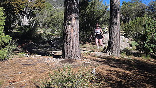 Desperate Hiker Girl Gets Caught by Hot Red Head