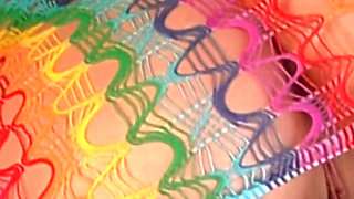 Homemade Sex Tape: Horny GF with Huge Tits in Fishnet Sucks & Fucks in Doggy with Loud Moans - Lilykoti