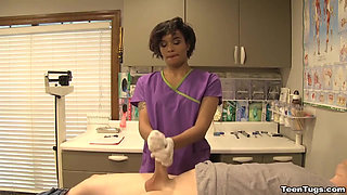 Nurse Jasmine Barnes Drains Dick Dry