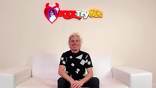 Mia James' Steamy Couch Sex with Fan in Intense POV