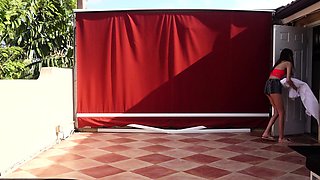 Beach blowjob and tit cumshot