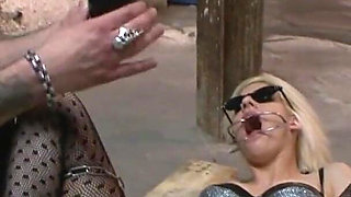 German hot blonde BDSM slave girl