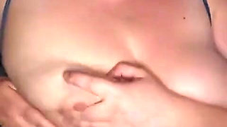 Squeezing Breast Milk Out of Stepmama's Big Tits, Drink up Baby