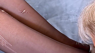 Femdom and Foot Fetish for a Cuckold From a Hot Wife with Body Writing