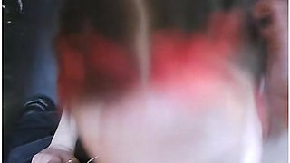 Cute Slut Sucks Cock On Club Toilet
