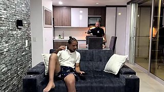 On the edge of desire: my boyfriend denies me pleasure and between forbidden looks, I flirt secretly with his friend he fucks me without my boyfriend seeing us