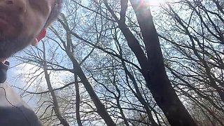 MILF Anal Outdoor in Woods - Risky Public Creampie with Horny Bulgarian Slut