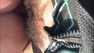 Spending time with ebony latina bitch on the speedboat real good