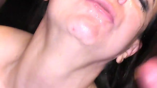 Debut Bukkake Facials for Leanne Moorehead