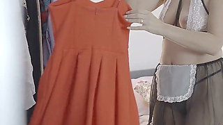 Blonde Maid Spreads Wide for Deep Bedroom Thrusts