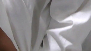 Pissing in Toilet & Masturbating in Shower Wearing Stockings & a Wet Blouse