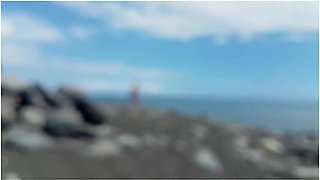 1st Part: Alone At The Beach With Transparent Slip. Two Strangers Next To Me