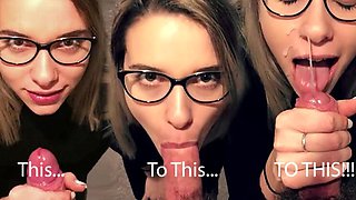 Samantha Flair's Huge Cumshot Facial on Her Pretty Face - Big Tits Teen Secretary
