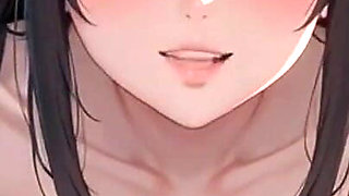 Cute Anime Girls Posing on Bed in Front of You, Ai Animation