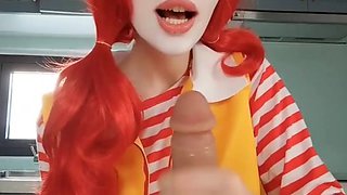 Pretty Clown Beauty Explores Wild Toy Passion
