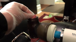 Inflatable Latex Bondage Sack with Bubbler Breath Play with Sounding Cumshot