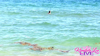 Kimber Lee Day at the Beach Blowjob in Car