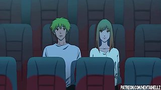 Makima Got Excited From Public Sex In The Cinema - Hentai Anime
