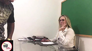 Raquel Cardoso Da Rosa Big Booty Teacher Fucked Hard In Classroom