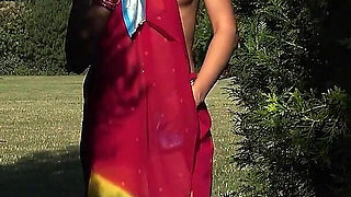Pretty fashionista seduces while masturbating her clit