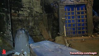 Tranny dominates date on the Cemetery