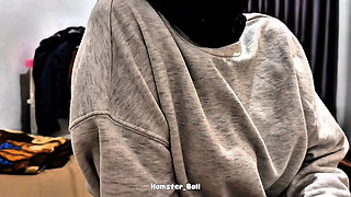 My Big Cock Inspected by an 18+ Hijab, Who Was Handling a Cock for the First Time