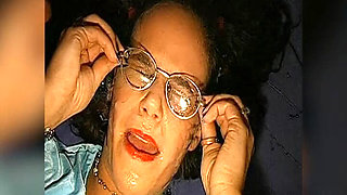 Glasses Covered in Cum - Slut Takes Massive Facial