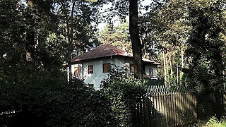 Blonde MILF with Big Tits and Huge Booty Fucked Outside in Italy