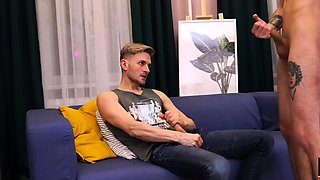 Bottom Gay Blows Dick Before Hot Sex