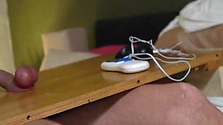 College Hazing Ballbusting in Leather Bodysuit