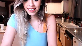 Horny big boobed fat chubby busty blonde