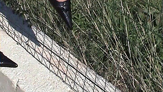 Microskirt, Pantyhose and High Heels