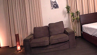 Dominant Tease Uses Another Man to Put on a Show with Kisses and Mouth Play Then Finishes in Cowgirl with Tongue Finish