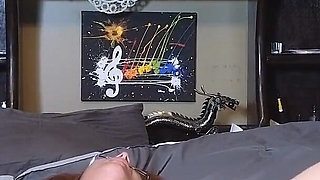 Sex Toy Taps and Sucks Cougar Pussy