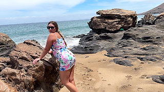 Public Pee Desperate on the Beach