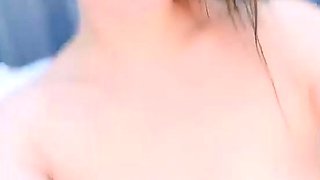 Sweet beauty masturbating on webcam close up