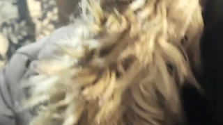 Milfycalla- a Lot of Cum on Brown Fur Hooded Puffer Jacket