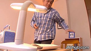 Nerdy Nanako Takeuchi Rides Teacher for Sex Education